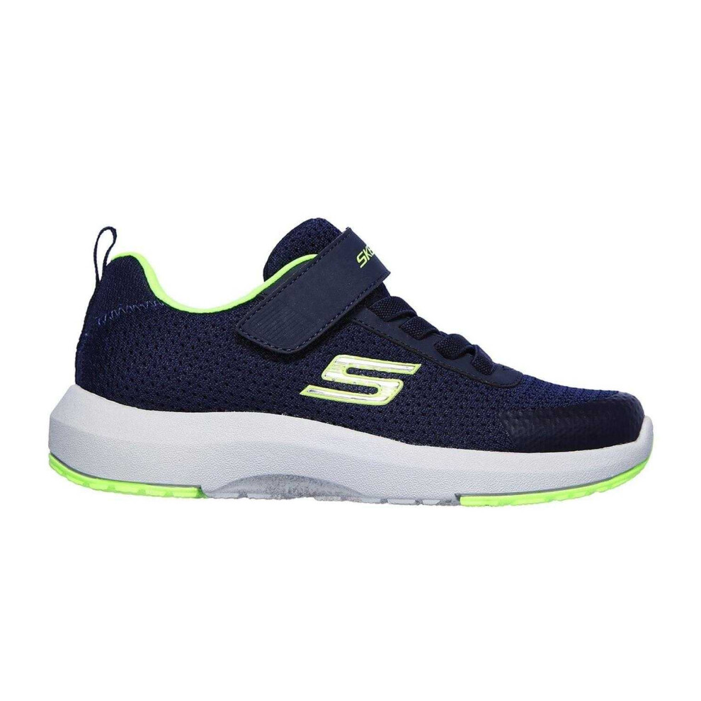 Skechers (11.5 Uk Child, Navy Blue/Lime) Childrens/Kids Dyna Tread Trainers