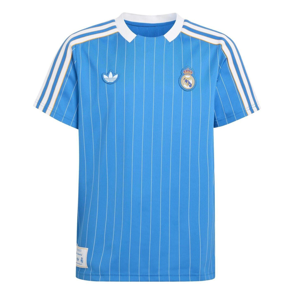 Adidas (7-8 Years, Blue/White) Childrens/Kids Terrace Icons Real Madrid Cf Jersey