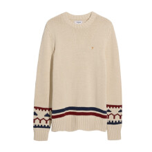 (S, Cream) Farah Mens Alverstone Logo Regular Sweatshirt