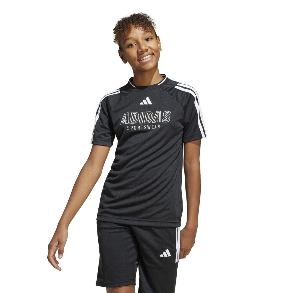 Adidas (13 Years, Black/White) Childrens/Kids House Of Tiro Football Jersey