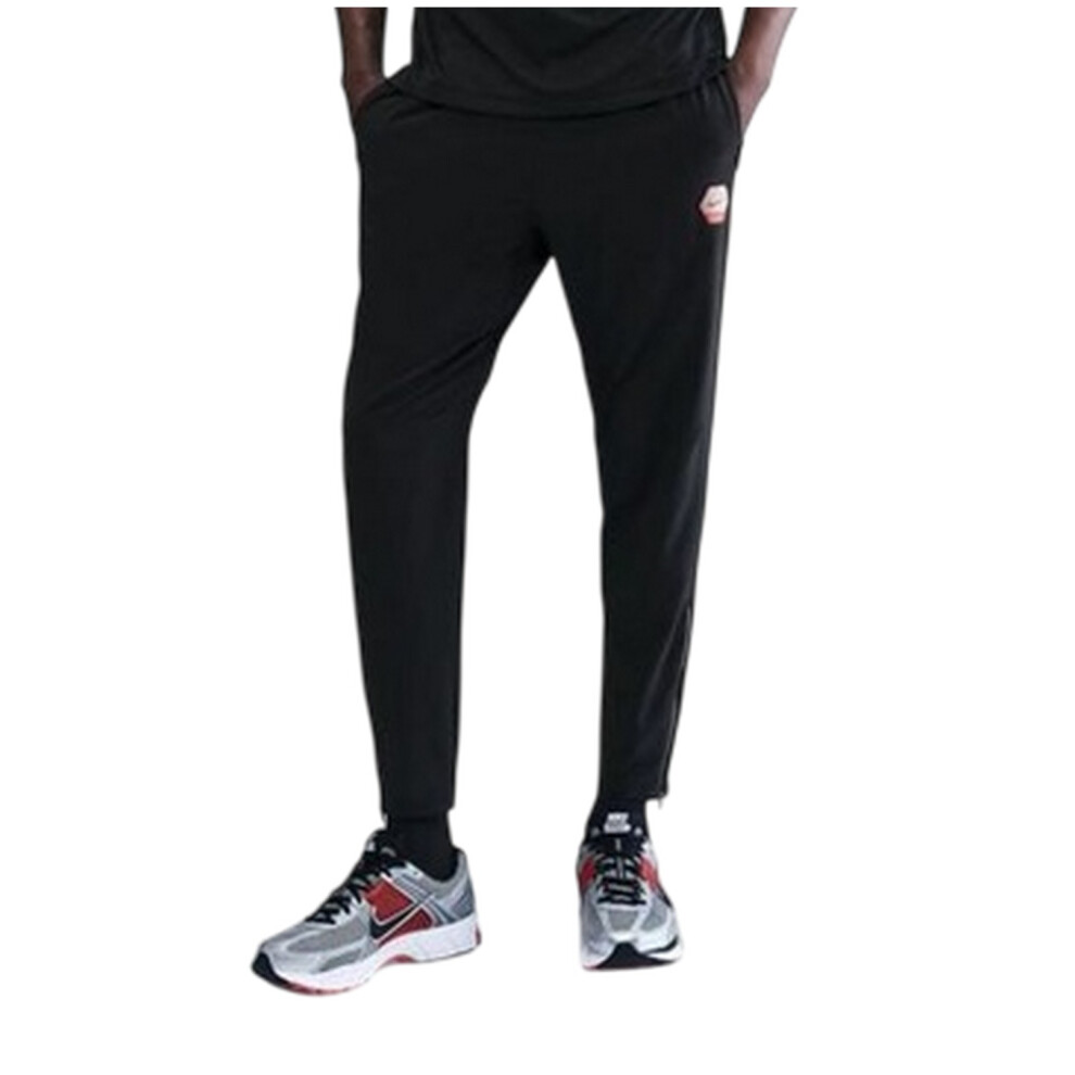 Nike (S R, Black/Red) Mens Run Jogging Bottoms