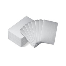50Stuks 304 RVS Visitekaartjes, 0.5mm Dikke Kaarten 3.4 X 2.1 Inch voor Kantoren, Thuis, VIP Klant DIY Cadeaus