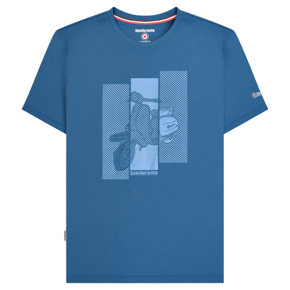 Lambretta (4Xl, Dark Blue) Mens Scooter T-Shirt