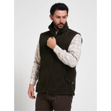 JACK PYKE Men's Dark Olive Sherpa Fleece Sleeveless Gilet Small