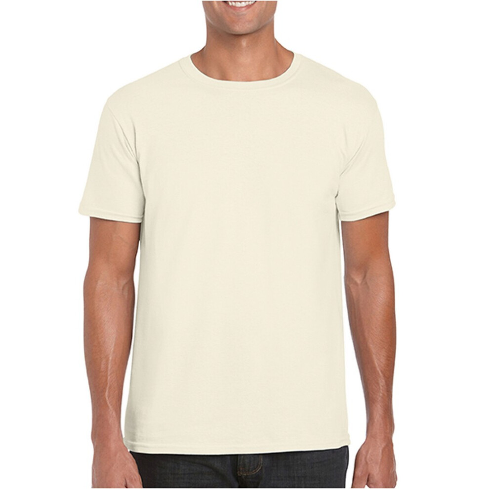 Gildan (Xxl, Natural) Mens Soft Style Ringspun T Shirt