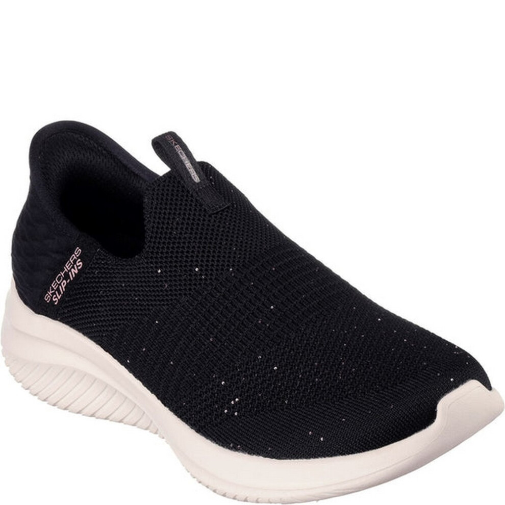 Skechers (8 Uk, Black/Rose Gold) Womens/Ladies Ultra Flex 3.0 Trainers