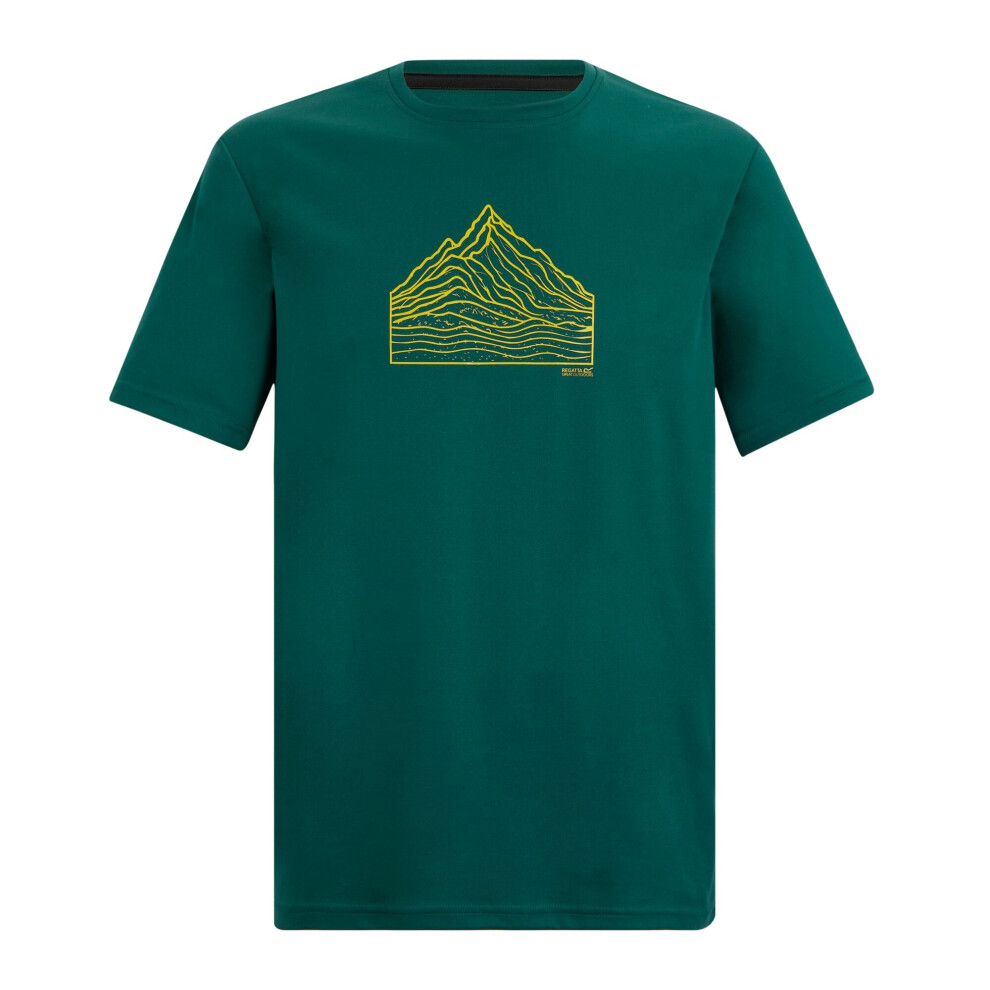 Regatta (5Xl, Mediterranean Green) Mens Fingal Topographic T-Shirt