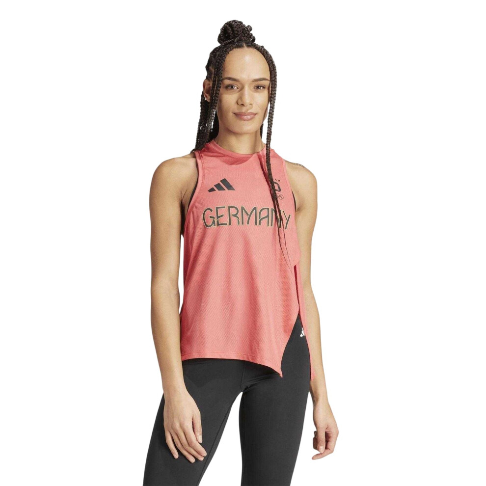 Adidas (16 Uk, Scarlet) Womens/Ladies Germany Tank Top