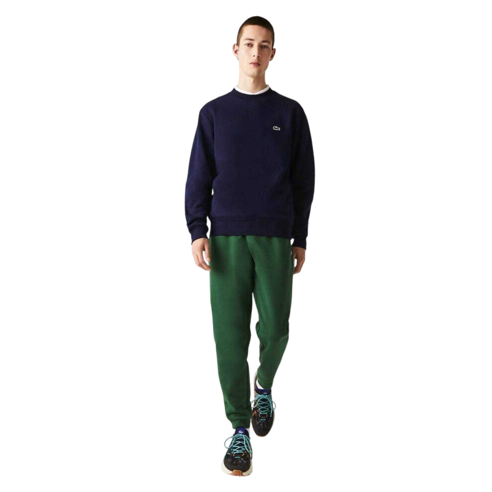 Lacoste (4Xl, Navy) Mens Embroidered Logo Fleece Crew Neck Sweatshirt