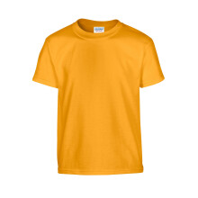 (12-13 Years, Gold) Gildan Childrens/Kids Plain Cotton Heavy T-Shirt