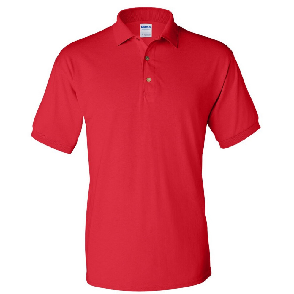 Gildan (3Xl, Red) Adult Dryblend Jersey Short Sleeve Polo Shirt