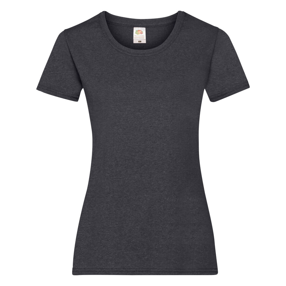 Fruit Of The Loom (2Xl, Dark Heather) Ladies/Womens Lady-Fit Valueweight Short Sleeve T-Shirt
