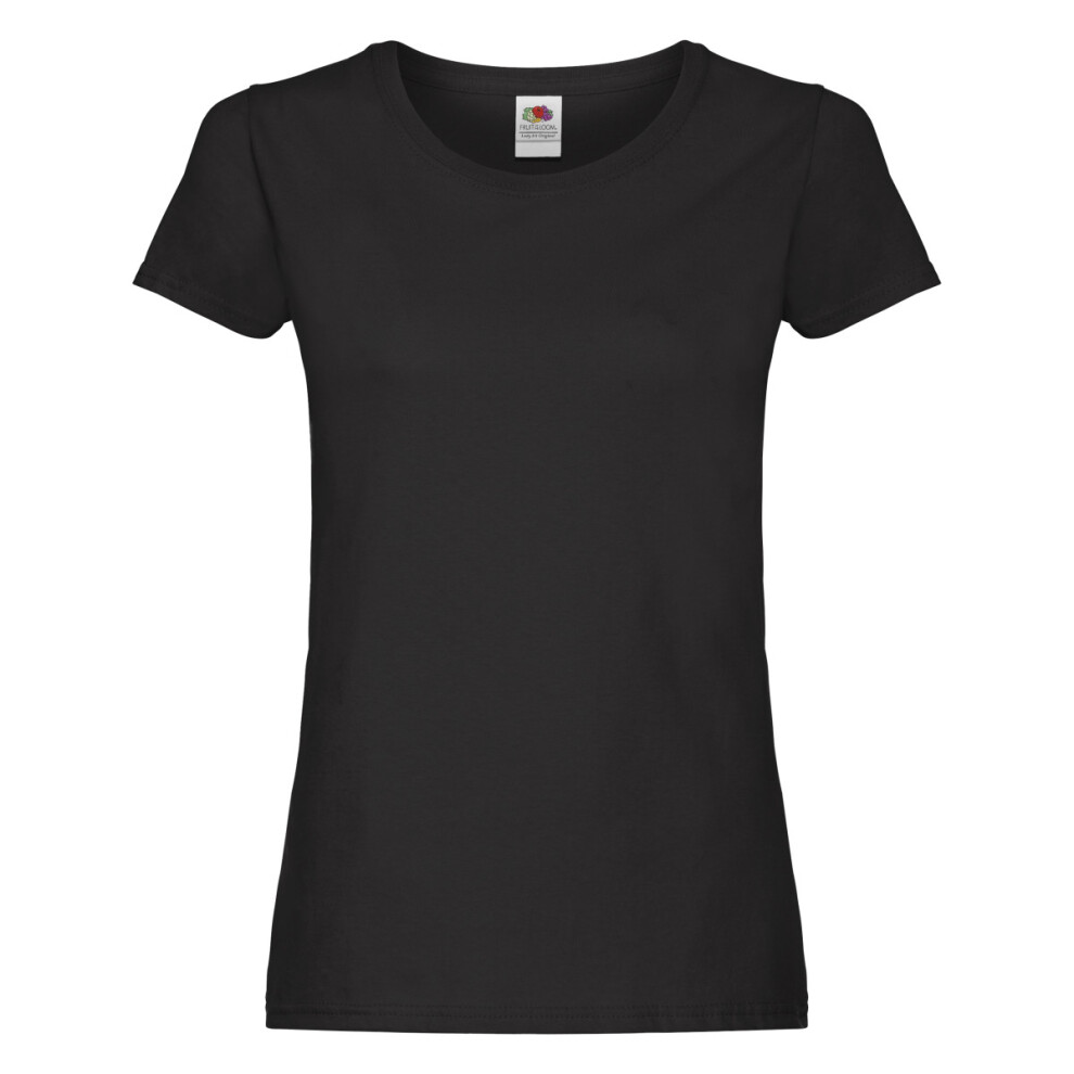 Fruit Of The Loom (L, Black) Womens/Ladies T-Shirt