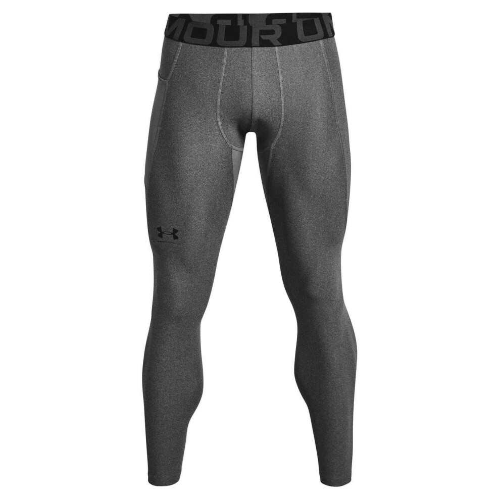 Under Armour (Xxl R, Carbon Heather) Mens Heatgear Leggings