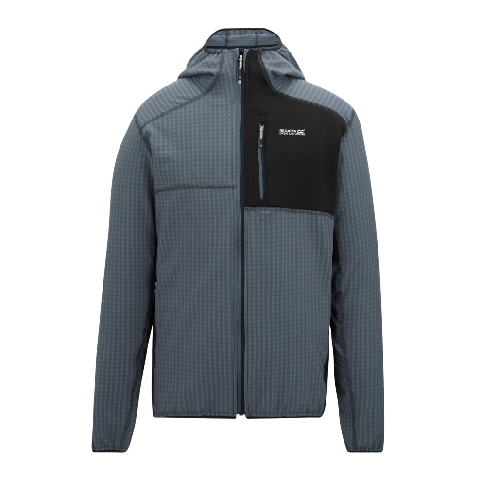 Regatta (L, Storm Grey/Black) Mens Alven Full Zip Fleece Jacket