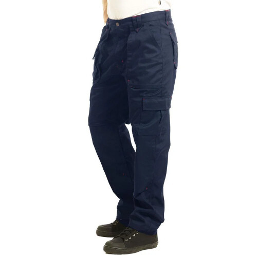 Lee Cooper (30L, Navy Blue) Lee Cooper Mens Multi Pocket Work Trousers 2