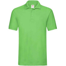(XL, Lime) Fruit of the Loom Mens Premium Cotton Pique Polo Shirt