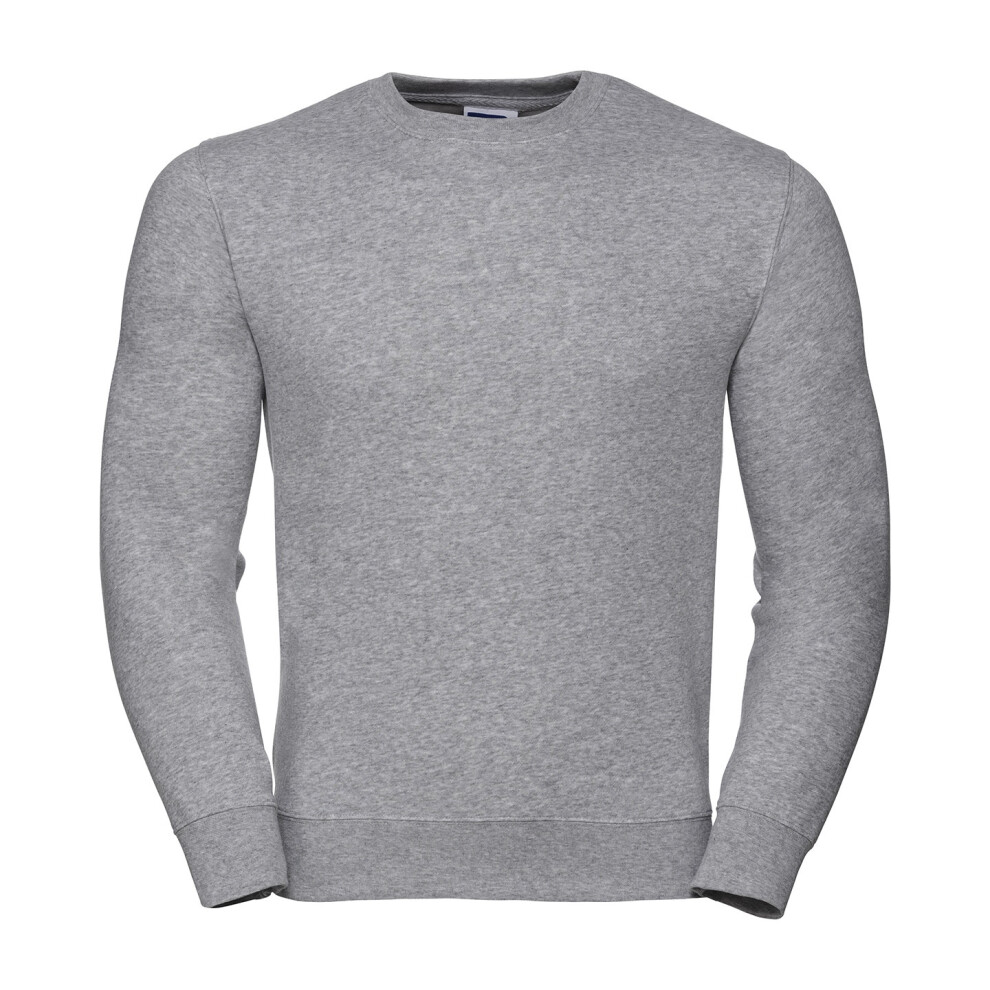 Russell (L, Light Oxford) Mens Set-In Sweatshirt