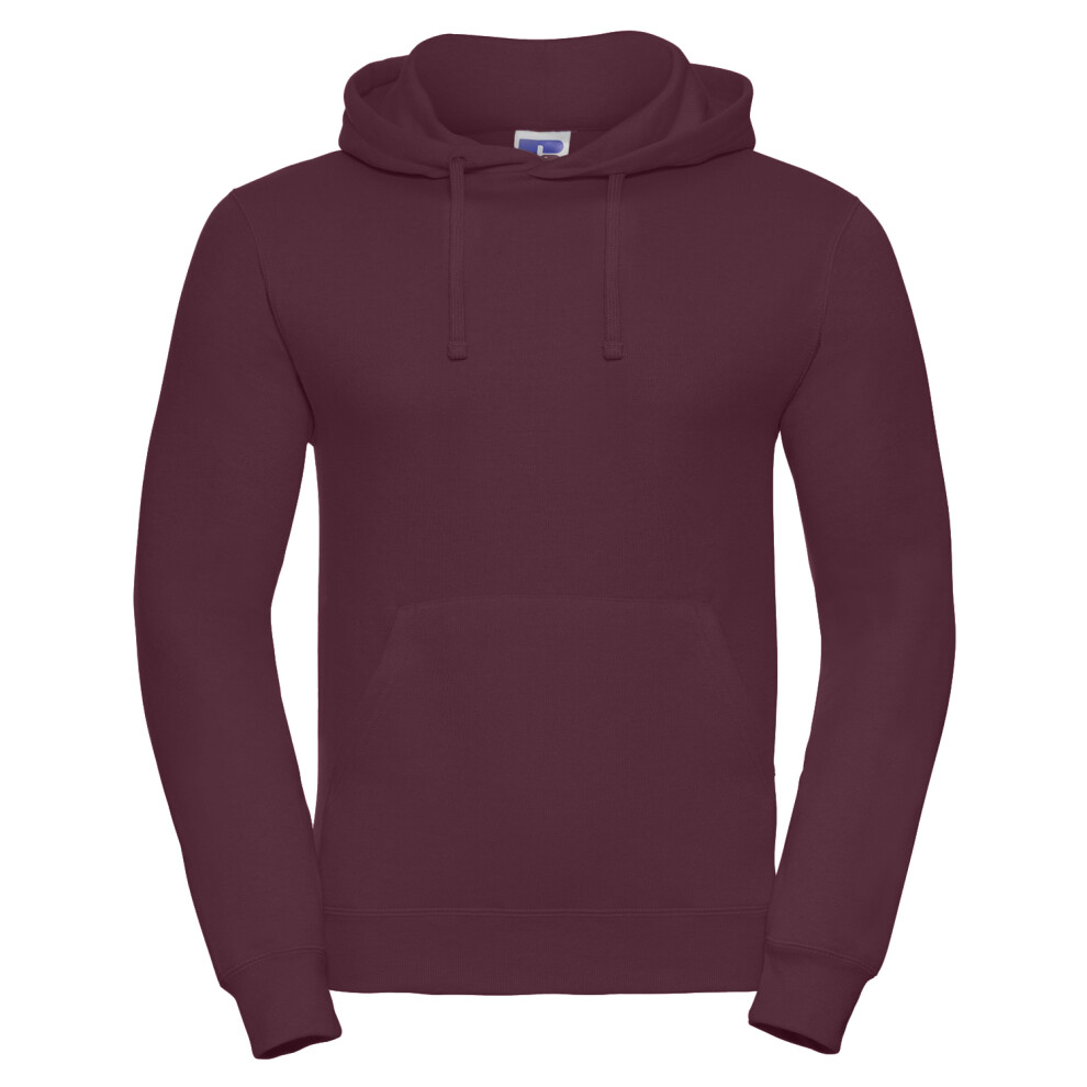 Russell (L, Burgundy) Mens Plain Hoodie