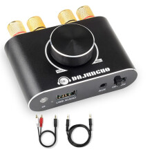 DAJUNGUO 2.0 Channel 20W+20W Amp with Remote Control Function,Supports /USB/AUX Input