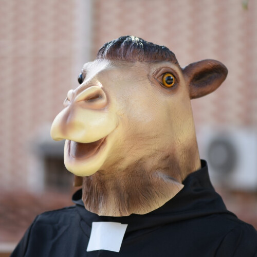 Kamel-Tierkopfbedeckung, Latexmaske