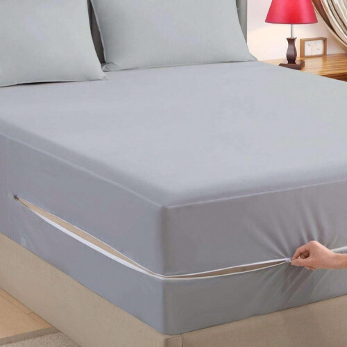 6-Sided Zippered Mattress Protector, 30cm Deep Pocket, Dustproof & Washable 150*200cm