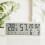 (White) Battery Powered LCD Digital Wall Clock Time Temperature Date Desktop Table Clock With USB Cable 12/24H LCD Clock for Living Room 4