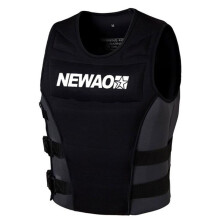 (Black, M) Adult Life Jacket Drifting Swimming Boating Fishing Kayak Marine Surf Vest Life