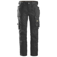 Snickers Work Trousers Mens Slim Fit Black Stretch Multi Pockets Cargo 31W 35L