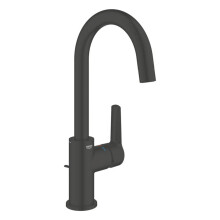 Grohe Basin Mixer Tap Mono Tall Matt Black Single Lever With Pop Up Waste 311mm
