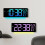 Large Digital Display Led Wall Alarm Clock with DST or RGB Color Changing Remote Control Thermometer Timer Date Week Display 2