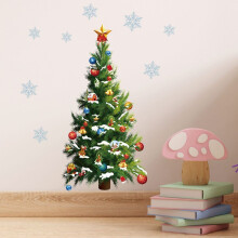 Christmas Window Deer Wall Sticker Pvc Material For Living Decor Bedroom Room