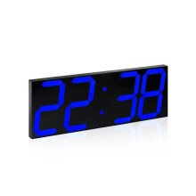 (Ice Blue) Remote control clock wall living room with modern simple atmosphere decorative clock big digital led electronic watch wall