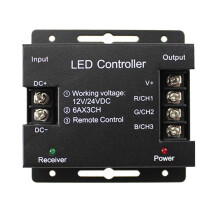 DC12-24V LED Strip Light RF Touch Remote Controller Dimmer for 5050 RGB Tape Lights Adjust Brightness