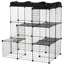 Galinheiro para galinhas anãs cinza e branco, resistente ao inverno, 196 cm