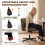 Homcom HOMCOM Desk Chair with Wide Seat, Thick Padding, Rock Function, Green 6