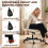 Homcom HOMCOM Desk Chair with Wide Seat, Thick Padding, Rock Function, Cream 6