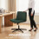Homcom HOMCOM Desk Chair with Wide Seat, Thick Padding, Rock Function, Green 7