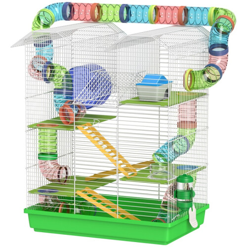 Canil cinza com porta dupla para cães de porte médio. 1