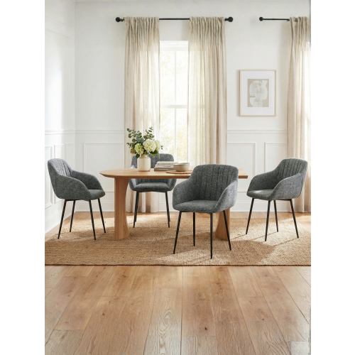 (Slate Grey, Set of 2) GOEURVANT Dining Chairs 1