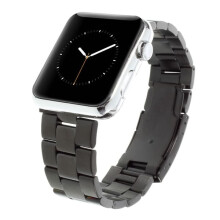 Bráisléad miotail atá comhoiriúnach le Apple Watch le Apple Watch42/44/45/49mm Dubh Dubh Dubh
