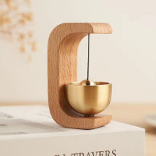 Clochette magnétique en bois HBASD, sonnette puissante pour réfrigérateur, chambre, porche, jardin, cour, restaurant - Hêtre