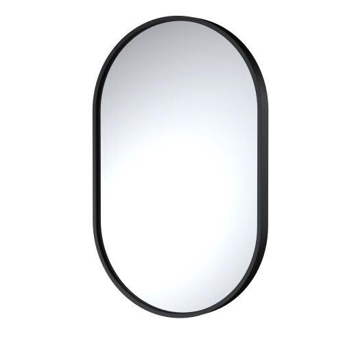 Balterley Oval 500 x 800mm Black Frame Recessed Mirror