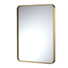 Rectangular 500 x 700mm Brushed Brass Frame Recessed Mirror