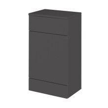 Alrewas Contemporary Floor Standing WC Unit with Coordinating Worktop, Gloss Grey, 500mm