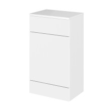 Alrewas Contemporary Floor Standing WC Unit with Coordinating Worktop, Gloss White, 500mm