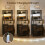 Homcom HOMCOM Bedside Table with Charging Station & LED Light Strips, Rustic Brown 5