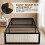 Homcom HOMCOM 3ft Single Bed Frame with Underbed Storage, Noise-Free, Black 4