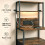 Homcom HOMCOM Bedside Table with Charging Station & LED Light Strips, Rustic Brown 4