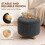Homcom HOMCOM Round Storage Ottoman with Reversible Lid, Dark Grey 6